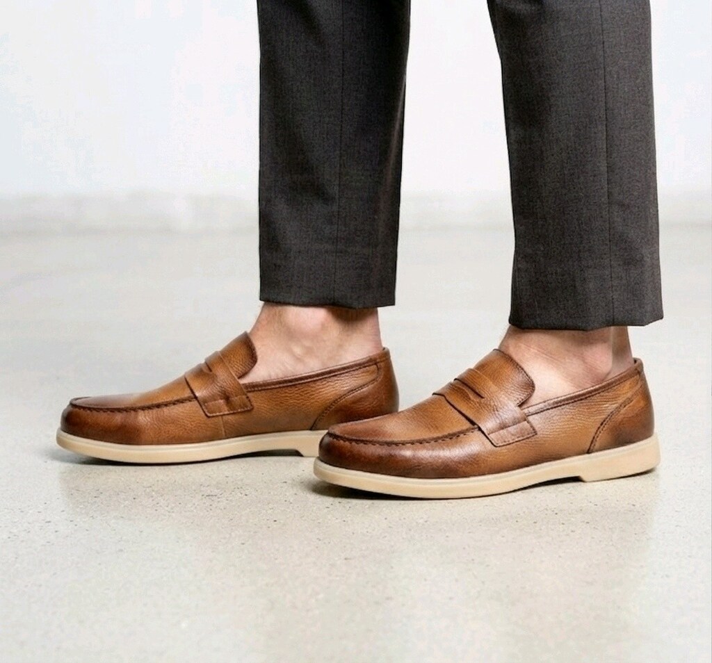 HAKİKİ DERİ LOAFER TABA (40-44) ERKEK AYAKKABI YENİ - 2