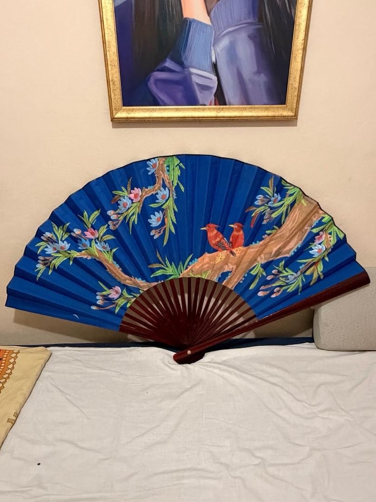 1,3 Metre Dekoratif Duvar Yelpazesi | Sıfır | Ahşap İskelet - 2