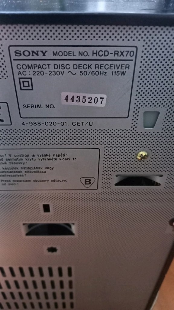 SONY HCD-RX70 MÜZIK SETI GÖVDE - 4