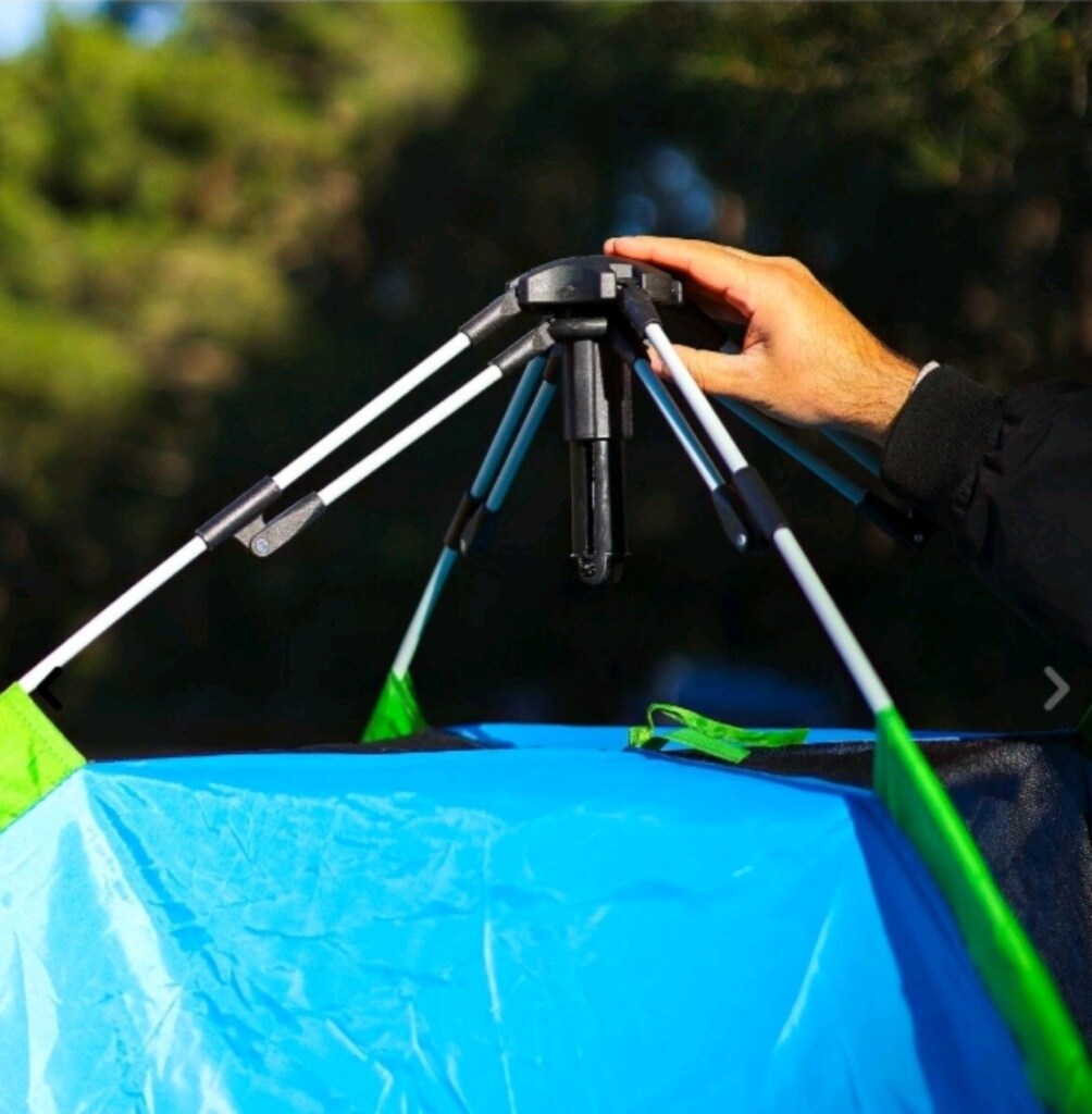 FreeCamp Inventor 4 Kişilik Otomatik Çadır-MAVİ-YEŞİL / SIFIR ÜRÜN - 7