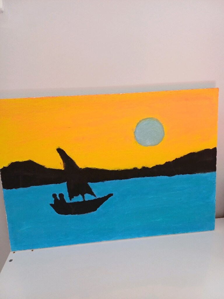 Tuval 35 x 50 guaj boyası çalışması - 4