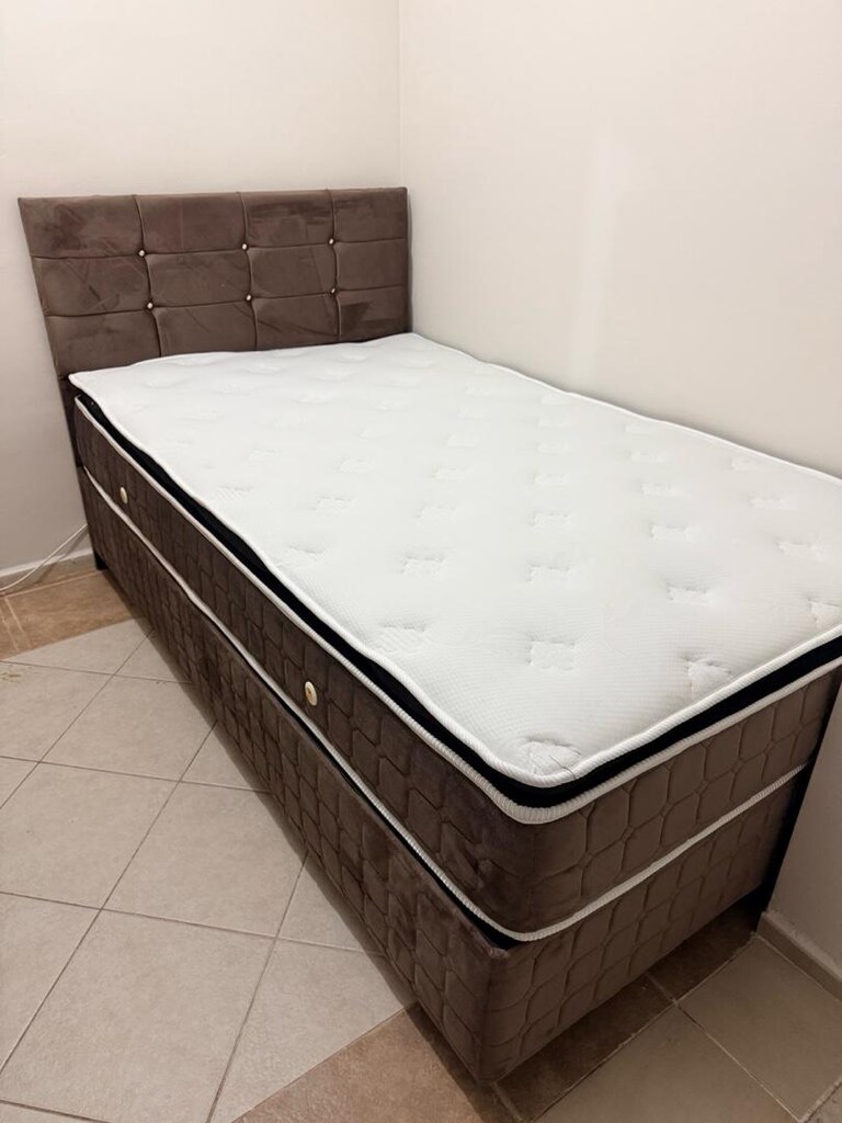120x200 cm birbuçuk kişilik yatak baza başlık SIFIR ŞOK FİYAT - 2