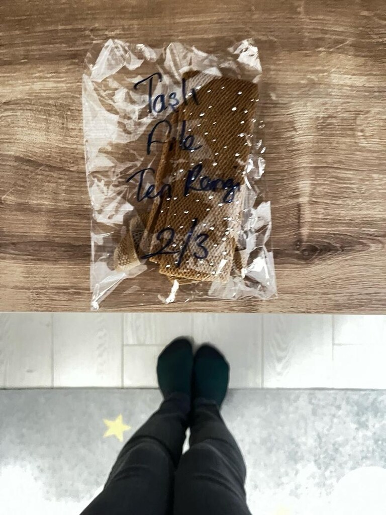 Taşlı Ten Rengi M/L File Külotlu Çorap.Sıfır paketli - 2