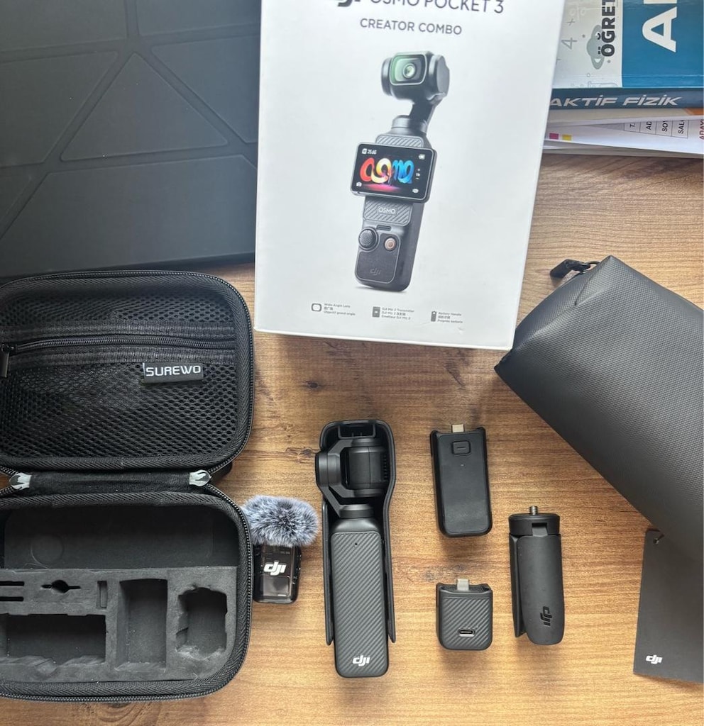 dji pocket 3 osmo pocket 3 creator combo sert kılıf ve sd kart
