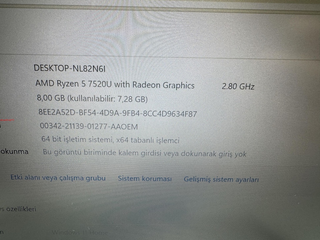 ASUS VİVOBOOK AMD RYZEN 5 İŞLEMCİ 8 GB RAM 512 M2SSD - 4