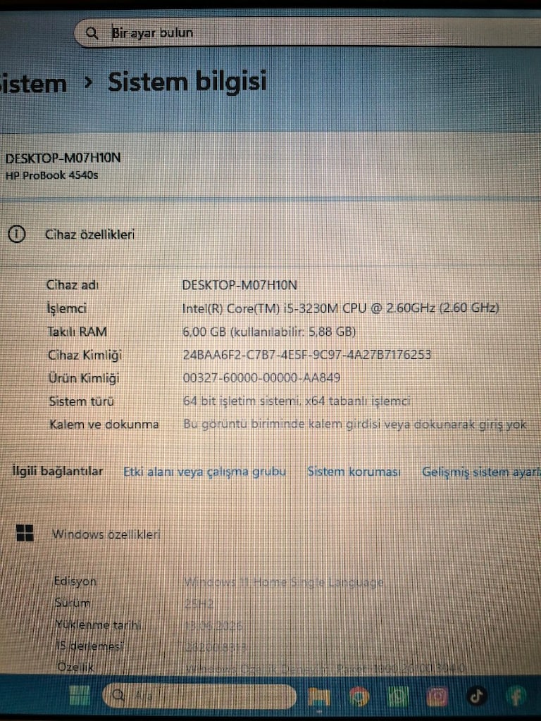 Laptop HP i5 İşlemci 240GB SSD Windows 11 Pili Sağlam - 5
