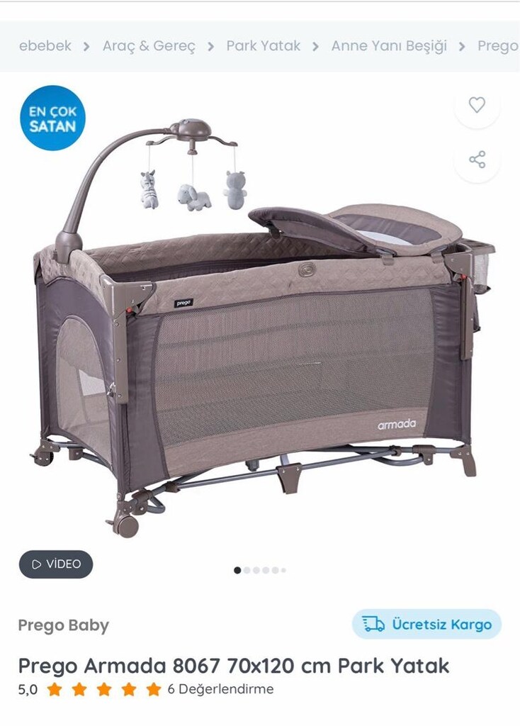 PREGO ARMADA ANNE YANI BEŞİK PARK YATAK - 2