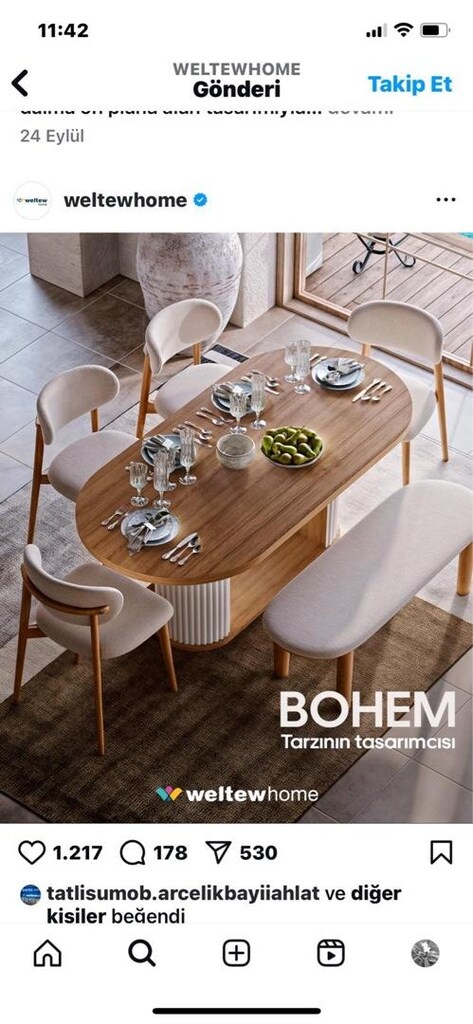 bohem yemek masası - 2