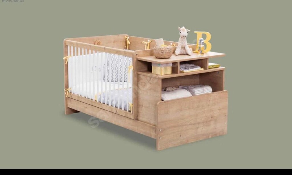 çilek mobilya yatak olabilen beşik( baby mocha model) - 2