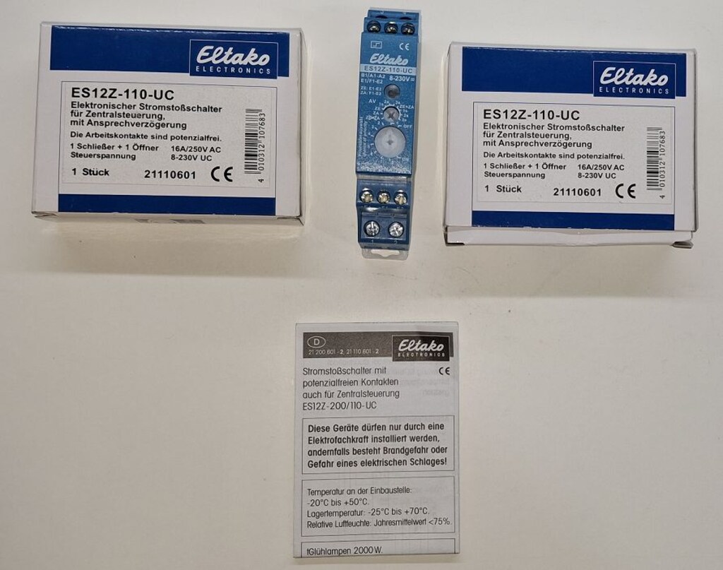 ELTAKO ES12Z-110-UC Merkezi kontrol rolesi 3 adet . ROLE1 - 5