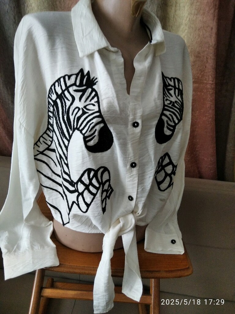 Zebra Baskılı Bayan Gömlek- açıklamayı okuyun lütfen - 2