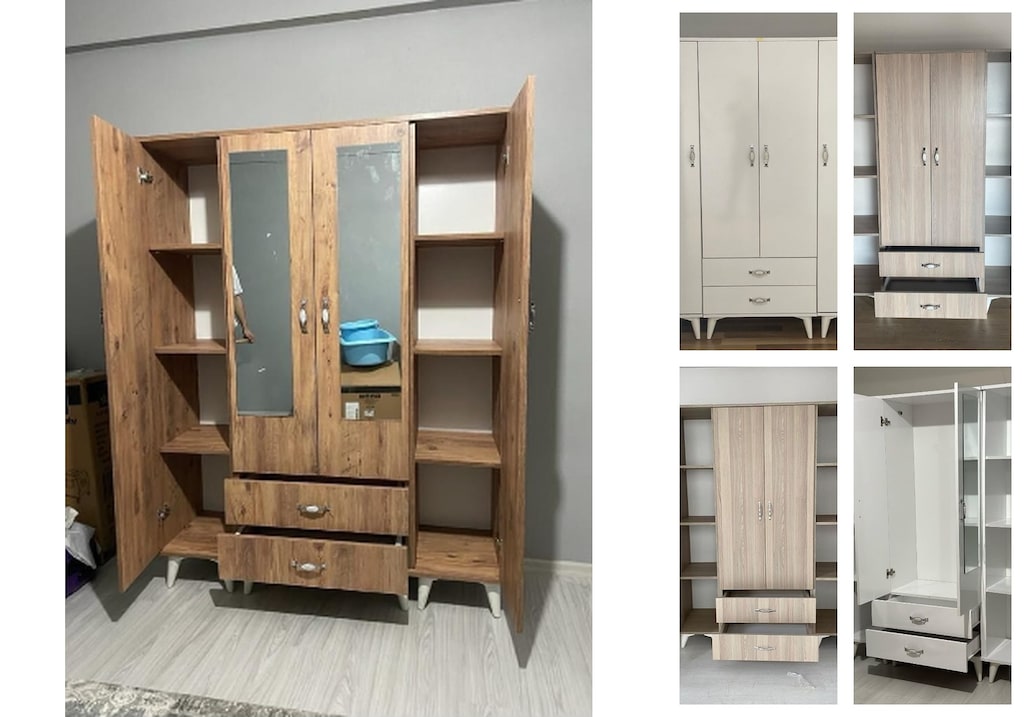 4 kapaklı elbise dolabı hvbslnqlwm - 5