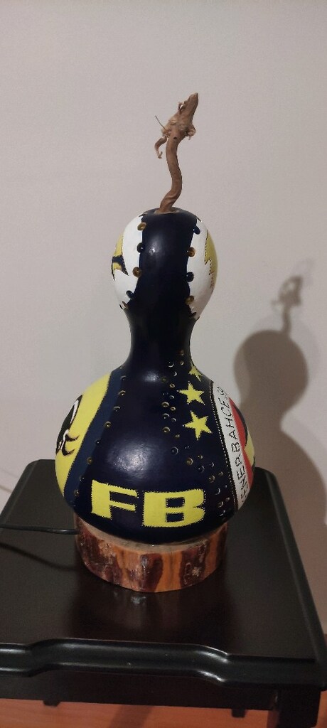 Fenerbahçe Temalı Su Kabağı Abajur - 2