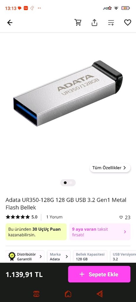 usb bellek sifir metal mini - 9