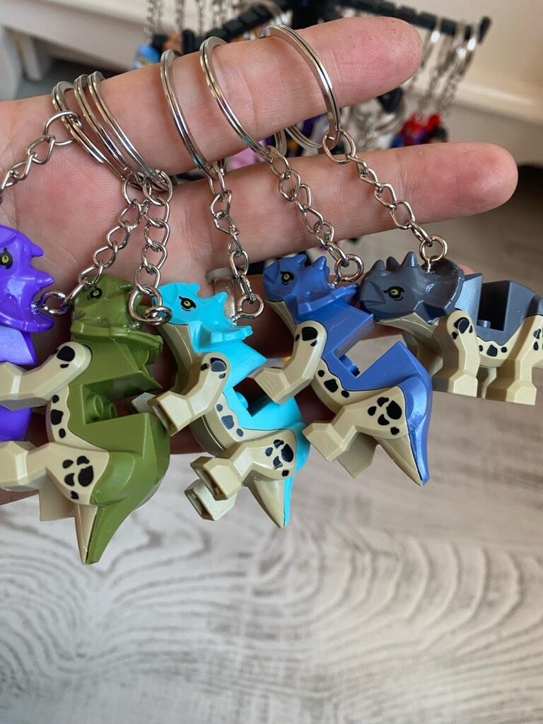 Lego Dinozor Figürlü Anahtarlıklar - 6