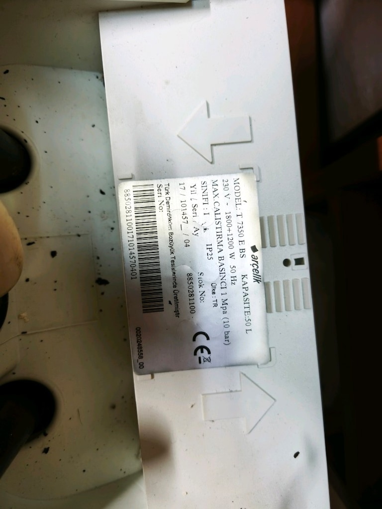Arçelik Su Isıtıcı T7350 E BS turbo 50 litre termosifon - 9