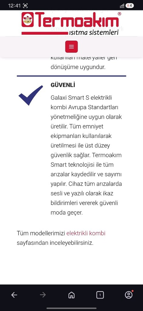 Termoakım Galaxi Smart S 24 kW Elektrikli Kombi - 10