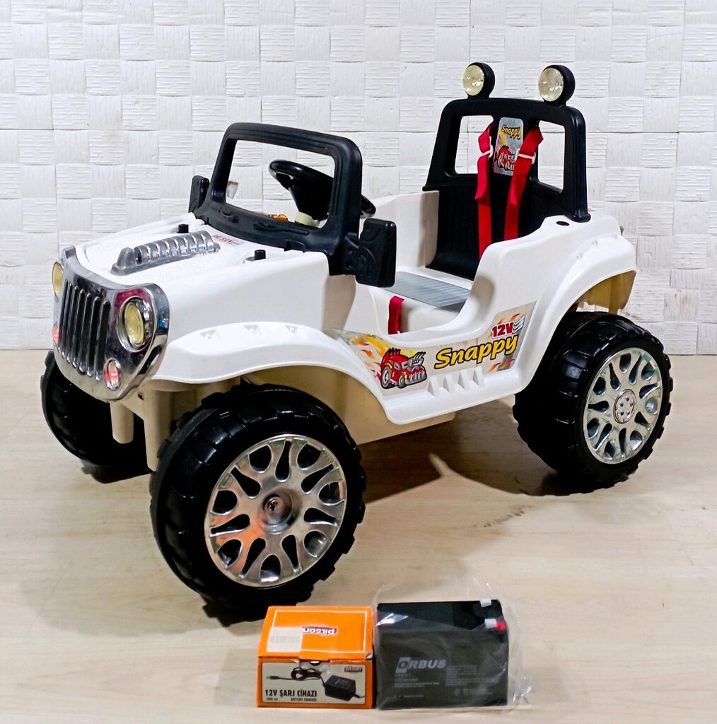 Akülü araba 12 volt çift motorlu aküsü sıfır paketinde - 3