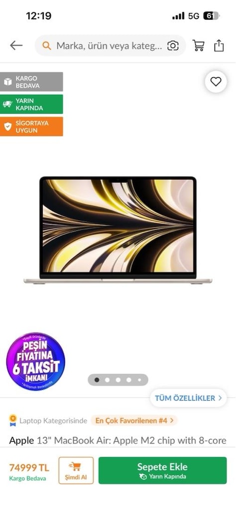 Devir sayisi 9 | Pil sağlığı %100 | Macbook air M2 16 GB 256 GB - 15