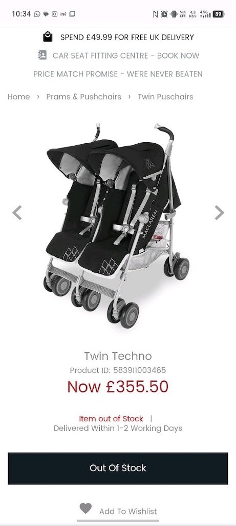 maclaren twin techno Sıfır orjinal faturalı garantili - 4