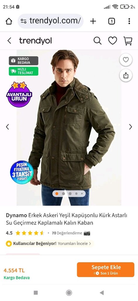 hakiki askeri kürklü kaban - 4