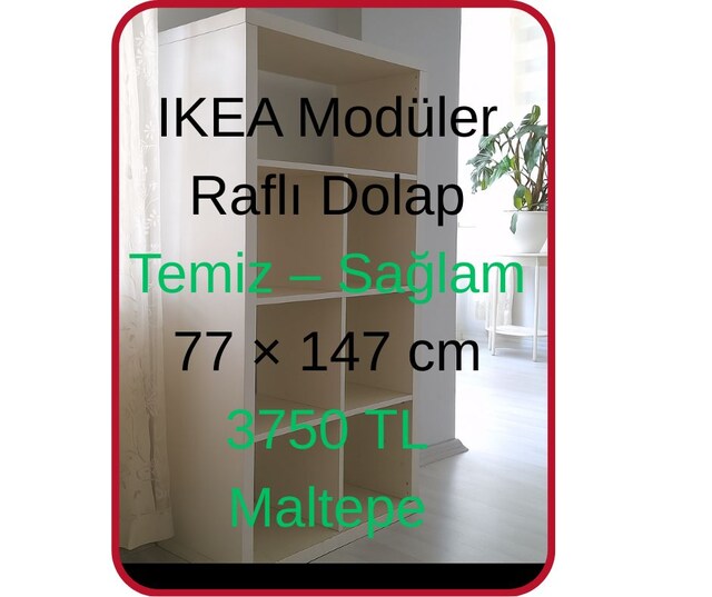 Yeni gibi #Satılık İkea raf dolap/Temiz kullanım, modern