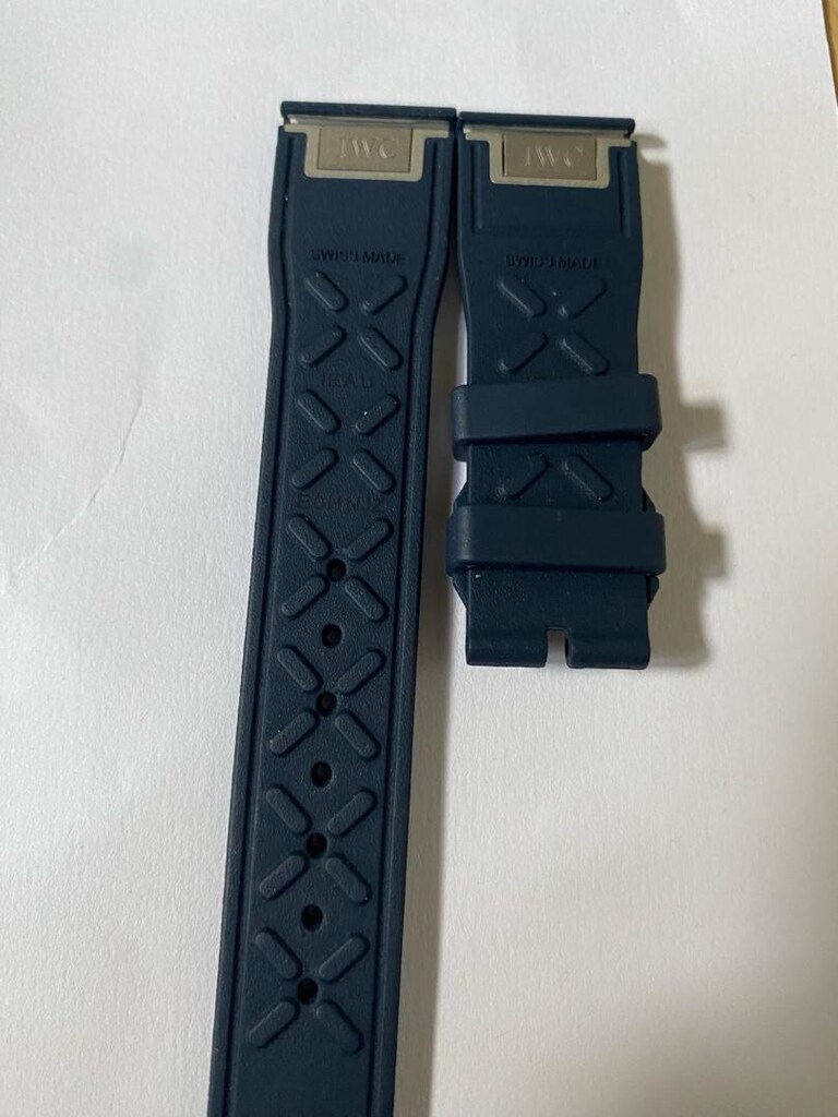 IWC lacivert silikon kordon kolay tak çıkar 21 mm - 12