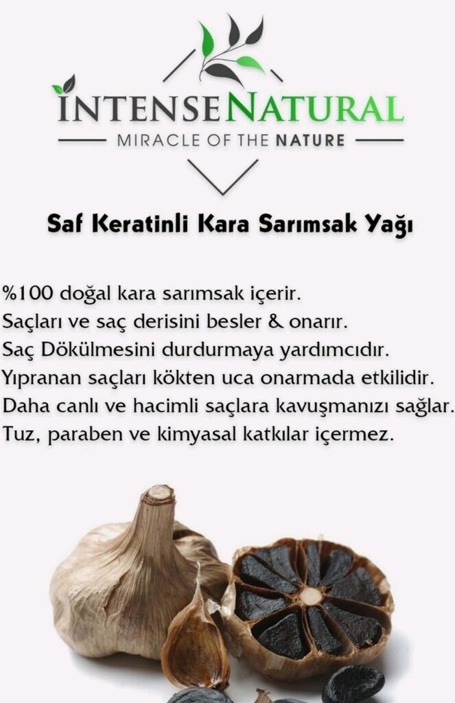 Saf Keratinli Kara Sarımsak Yağı 50 ml Black Garlic Oil With Pure Kera - 4