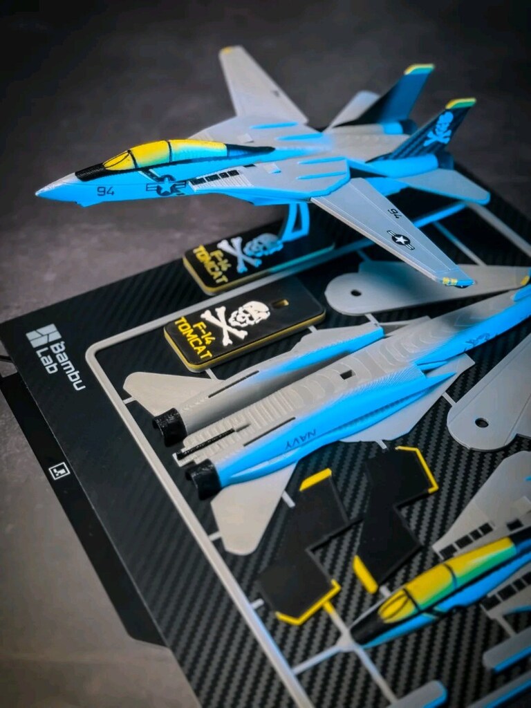 F-14 Tomcat 3D Baskı Maket Kiti – Hareketli Kanatlar – Kendin Monte Et - 2