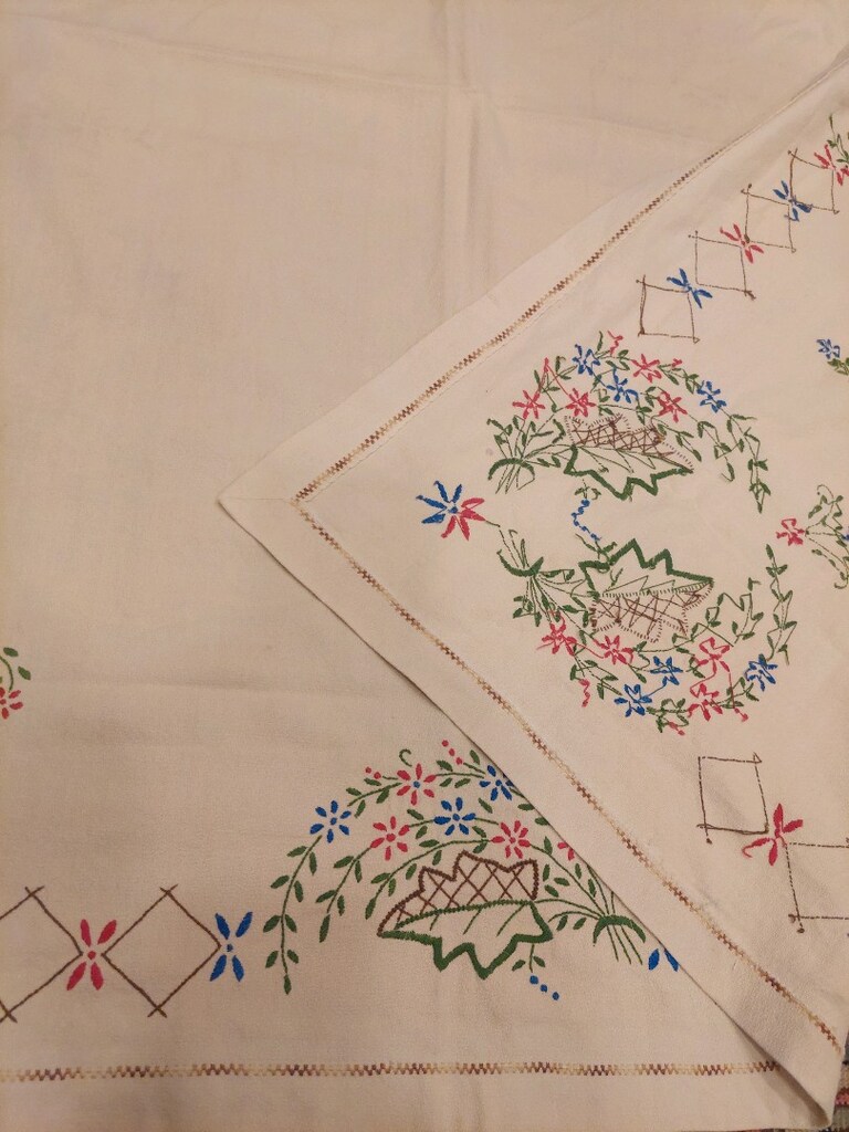 KETEN KUMAS ORTU 120 CM KASNAK SARMA İŞÇİLİĞİ KUSURSUZ SANDİKTAN BEJ - 5