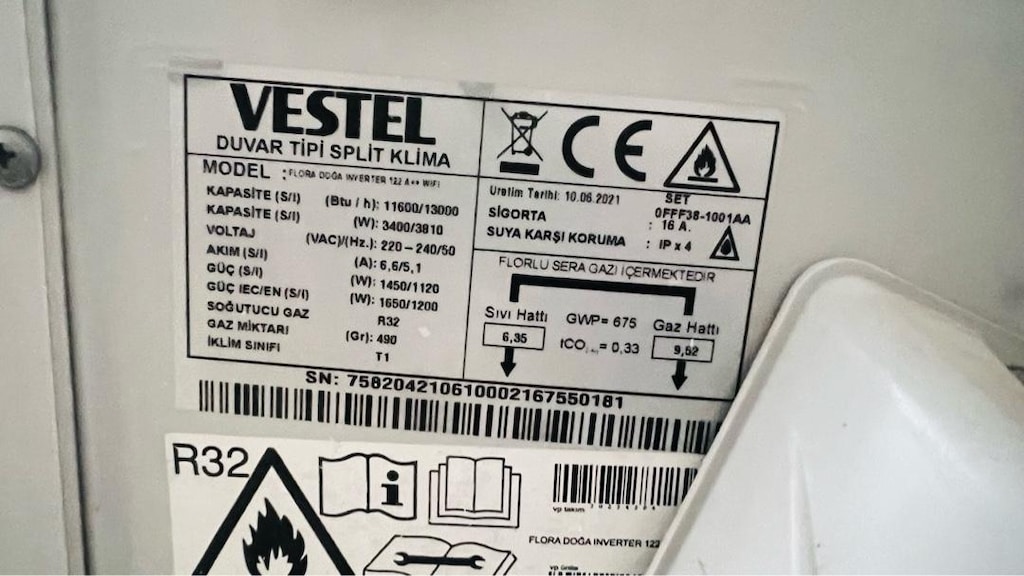 vestel klima a++ r32 wifi 12000 - 8
