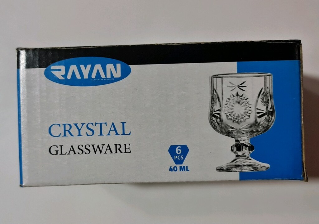 Ayan crystal kesme 40 ml. 6 lı su ve likör bardağı. Kahve yanı su icin - 3