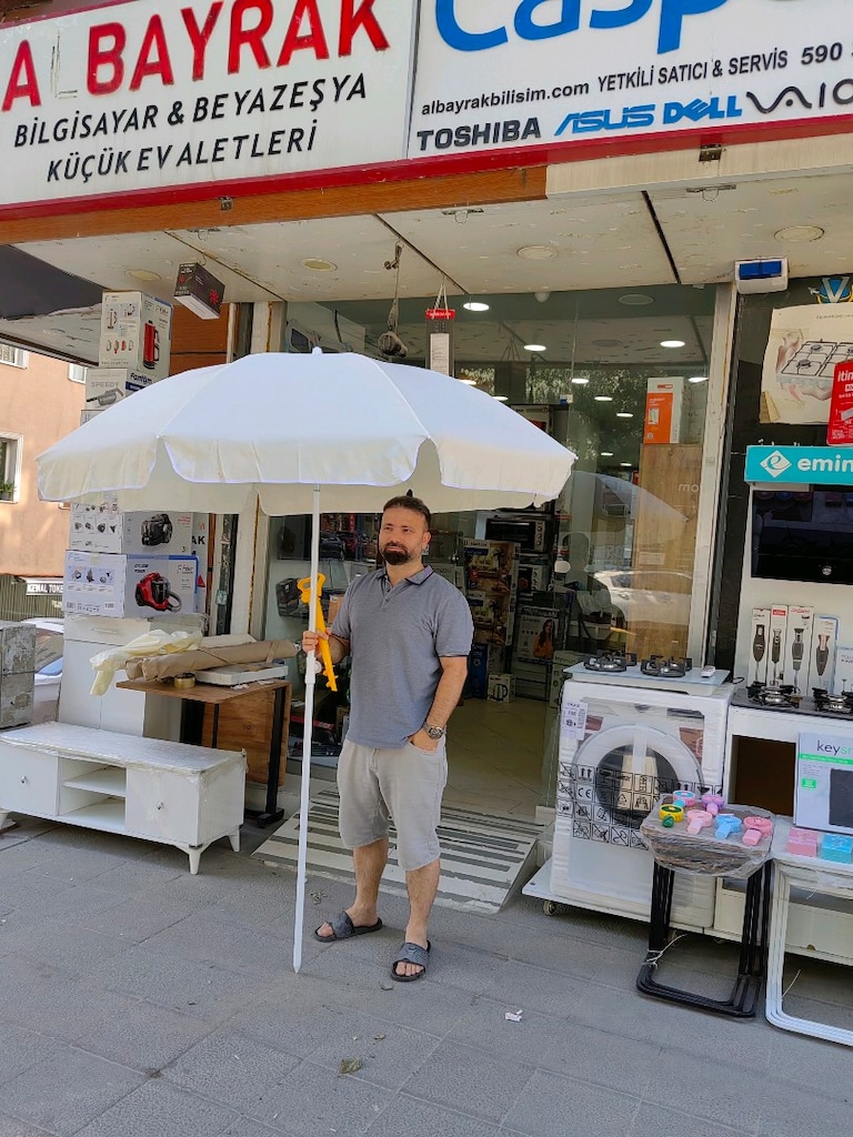 DEV KAMPANYA 200CM PLAJ ŞEMSİYESİ SIFIR MAGAZADAN A KALİTE GÖLGELİK - 8