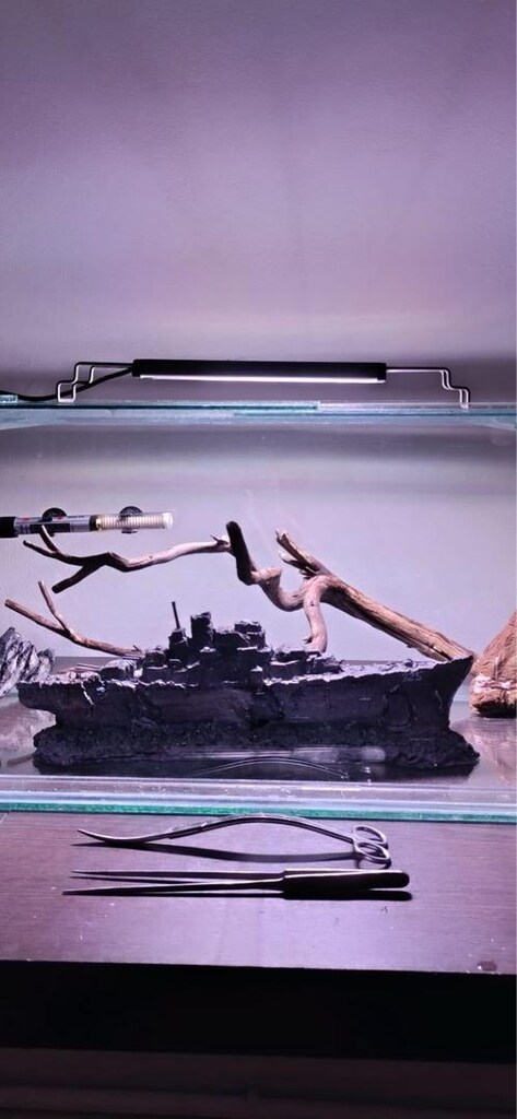 büyük boy 45 cm taş batık savaş gemisi akvaryum dekor hobby dekorasyon - 3