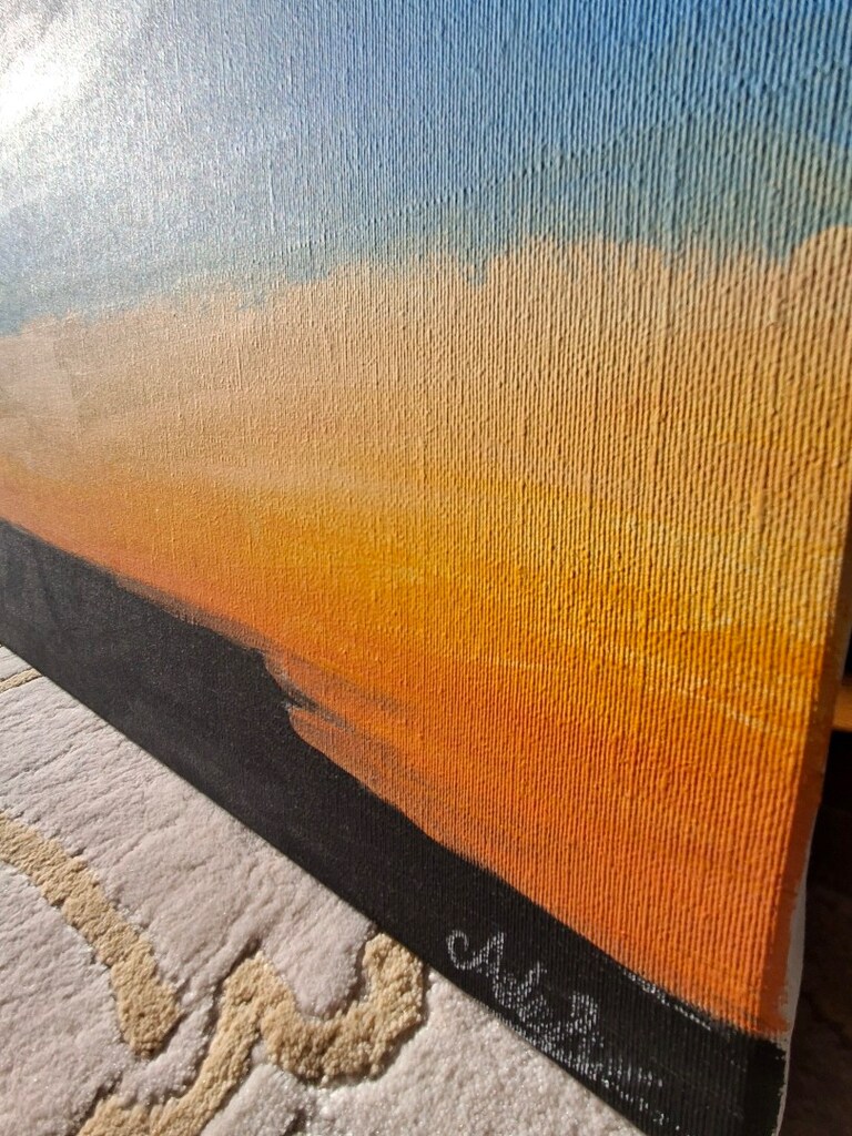 Dolunayın Tanıklığı Tuval üzerine akrilik boya 50 x 70 cm - 2