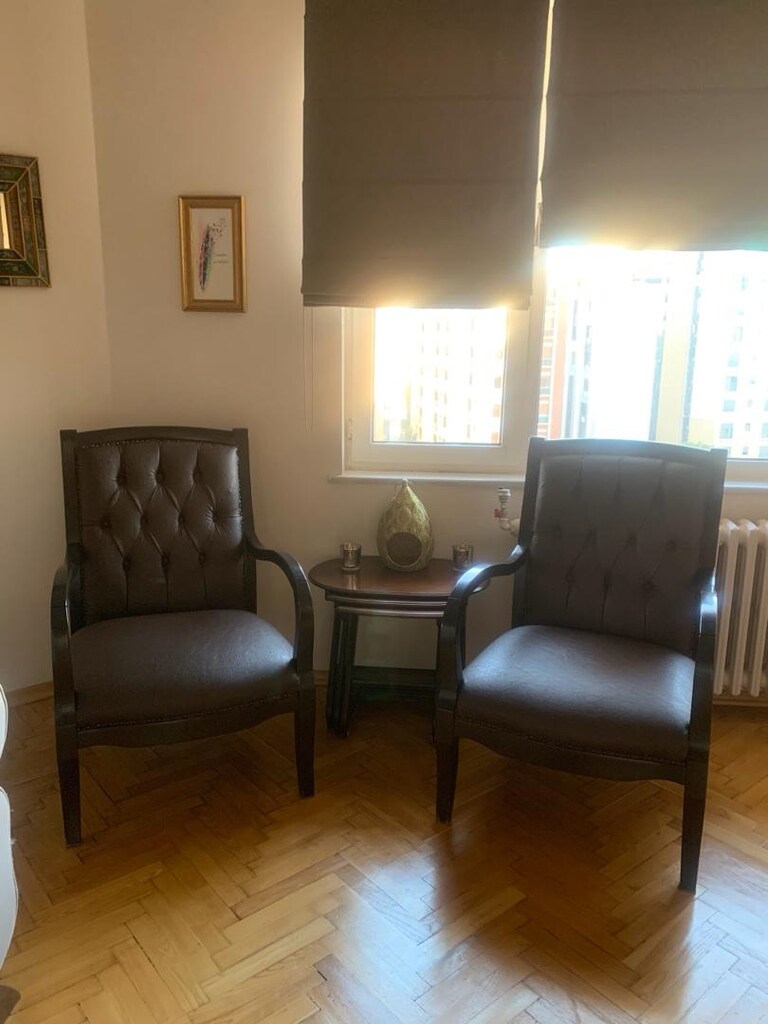 2 adet deri kumaş berjer - 2