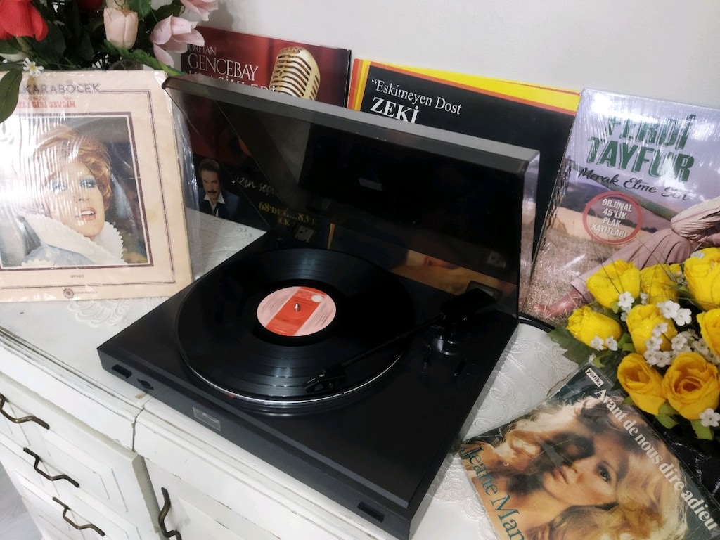 PLAKCALAR STEREO DEK YARİ OTAMATİK DEVİR AYARLİ STRASFORLU TEMİZ FAAL - 7