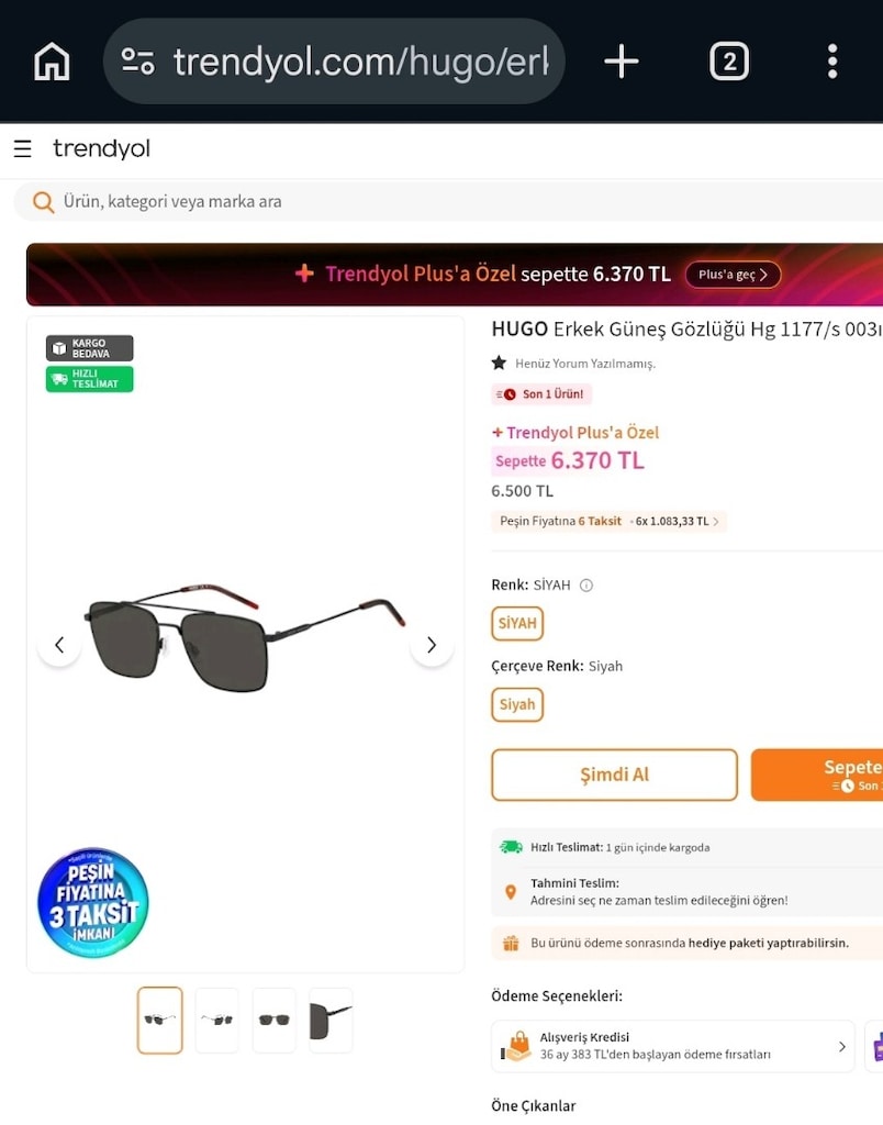 Orjinal Hugo boss gözlük / güneş gözlüğü - 2