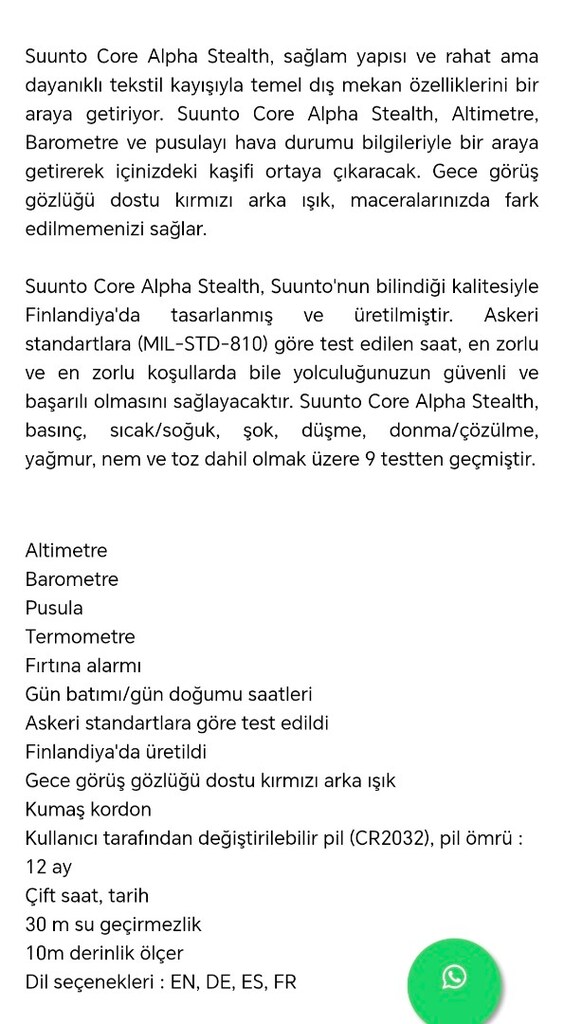SUUNTO CORE ALPHA ORİJİNAL SAAT - 5