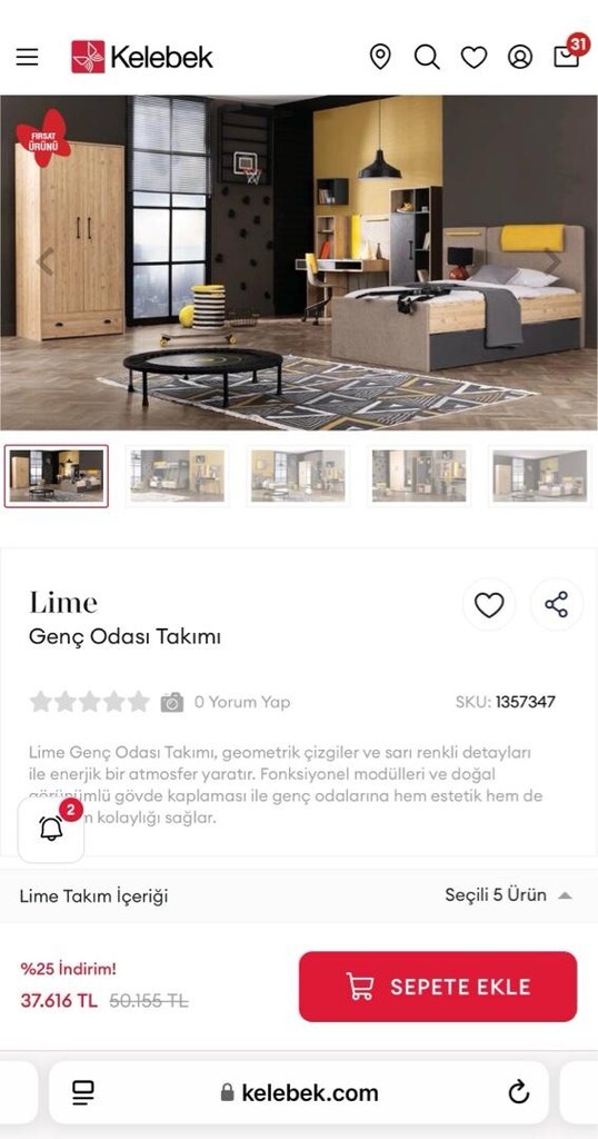 Hiç kullanilmadı Paketli Çocuk odası takımı - 3