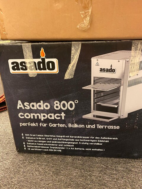 Asado 800°derece yüksek performanslı gazlı seramik ızgara
