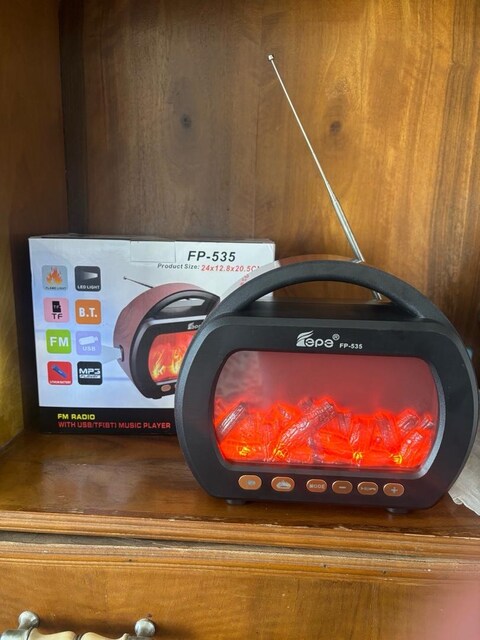 ŞÖMİNE GÖRÜMLÜ NOSTALJİK RADYO