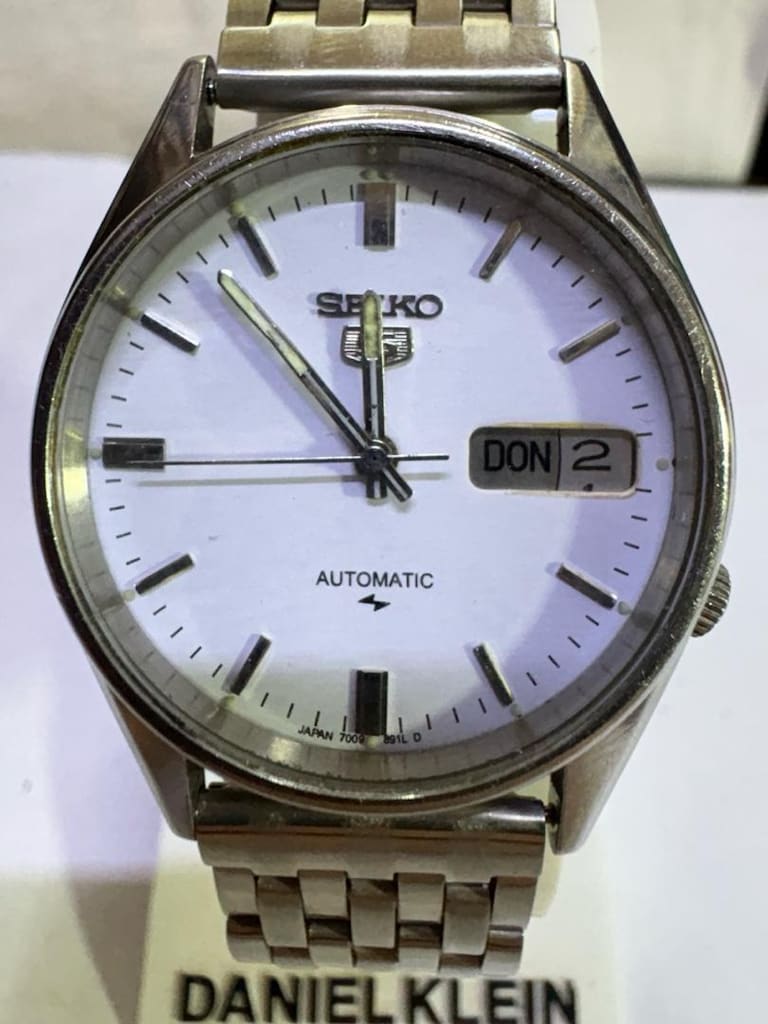Seiko 5 Automatic 4206-8760 Beyaz Kadran Japon Otomatik Saat - 3
