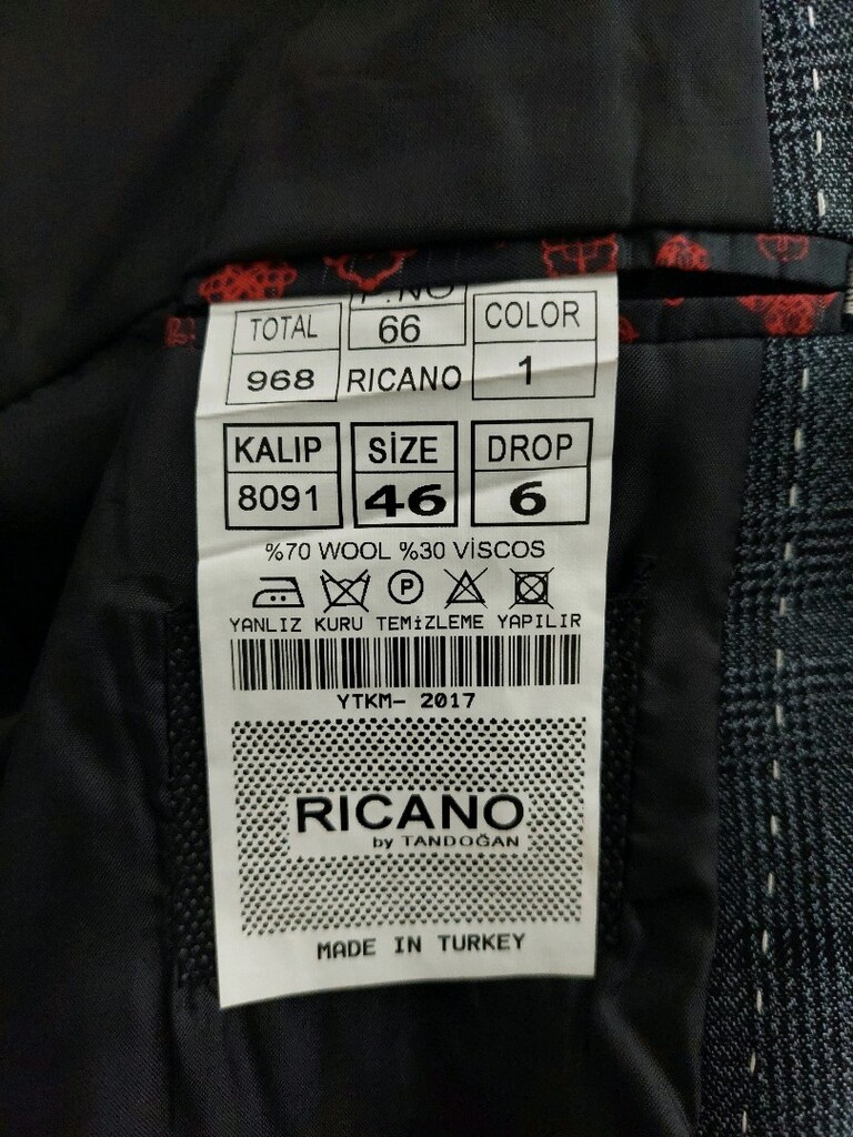 RICANO erkek Füme ekoseli Yünlü Erkek Takım Ceketi - 7