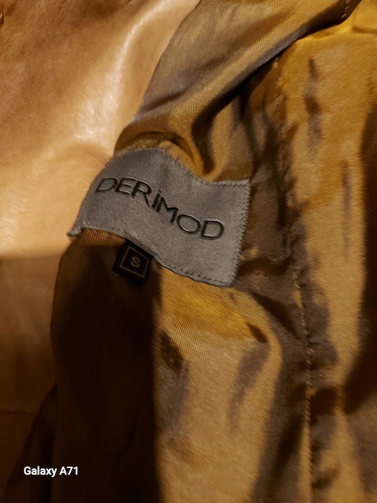 Derimod patates rengi dana derisi ceket çok temiz - 7