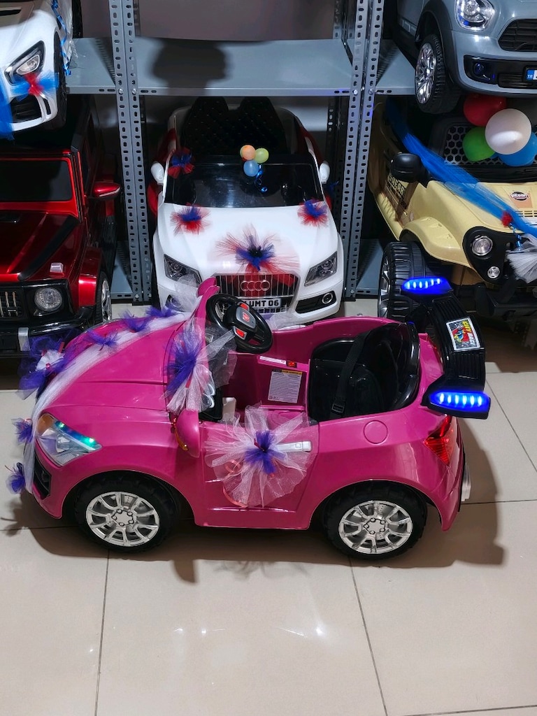 (GARANTİLİ)2 MOTOR 3 İLERİ KUMANDALI&MANUEL PEMBE AKÜLÜ ARABA - 5