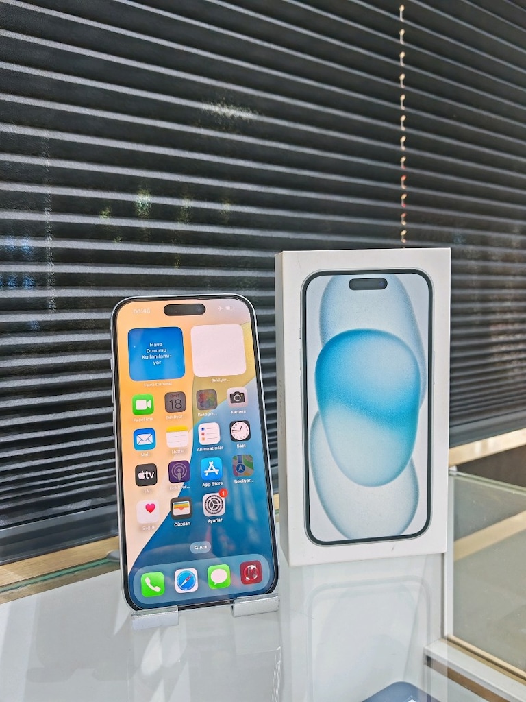 16 AY GARANTİLİ İPHONE 15 128 GB MAVİ - 2
