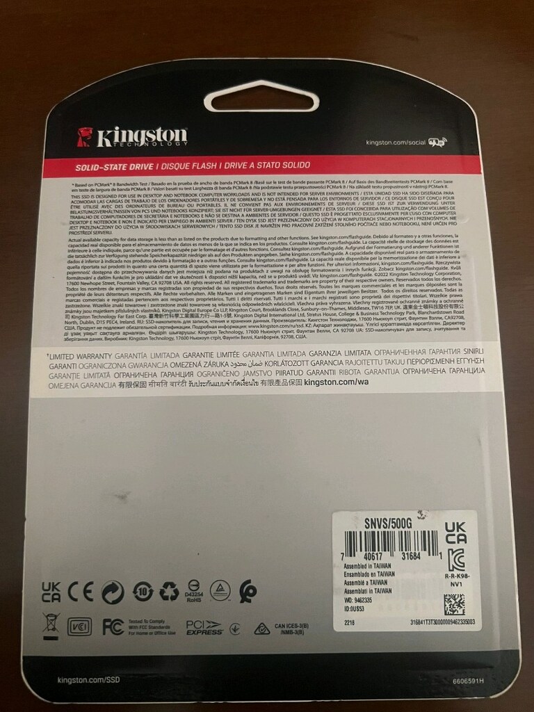 Kingston NV1 500 GB SSD - 2