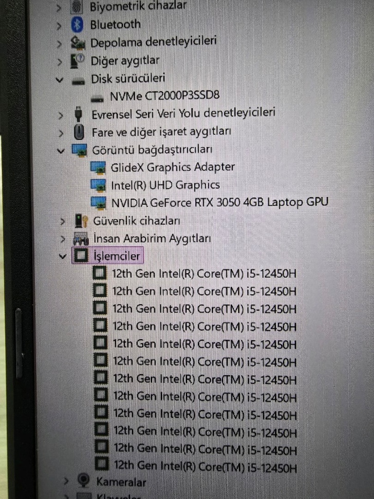 ASUS VIVOBOOK KUTULU SİFİR GİBİ I4 12TH 2 TB M2 SSD NVİDİA RTX - 8