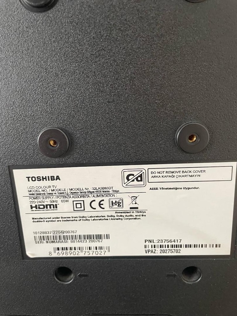 Toshiba 32" Android Smart LED TV (32LA3B63DT) – Temiz - 3